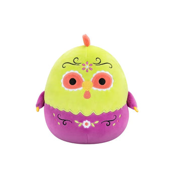 Squishmallows Amparo, Cocoșul Verde și Mov, Machiat pentru Día de los Muertos, 20 cm