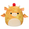 Squishmallows Dieric, Dragonul Texturat Galben cu Păr Roșu, 40 cm