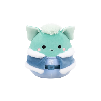 Squishmallows Troye, Goblin turcoaz pal cu ținută de iarnă, 20 cm