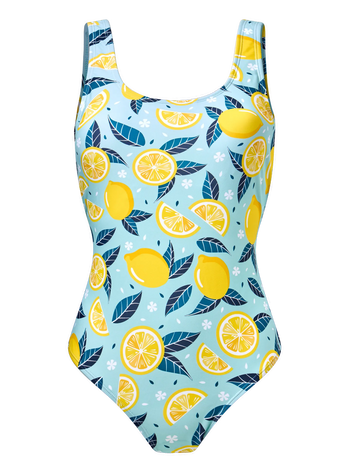 Costum de Baie Vesel Întreg Damă Lămâi de Vară