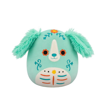 Squishmallows Lisbeth, Câinele Retriever Verde Mentă, Machiat pentru Día de los Muertos 20 cm