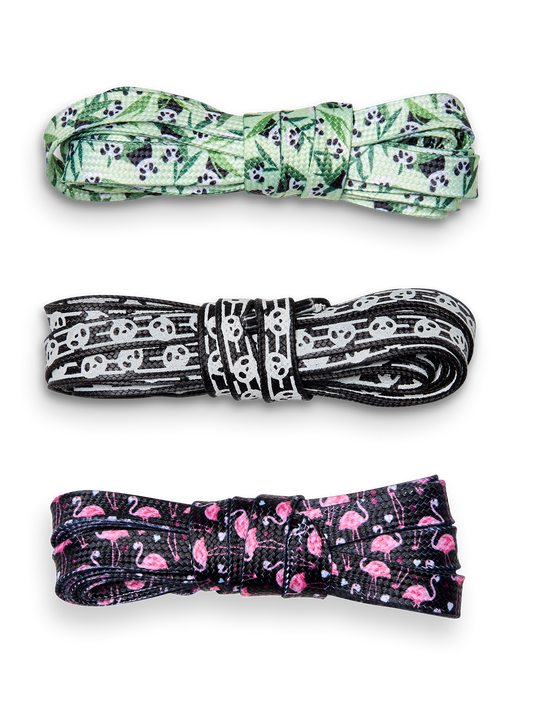 shoe-laces-3-pack-pandas-flamingos-10/10d0eb79ddea837387c3725eebce4dc0e1053477
