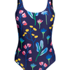 Costum de Baie Vesel Întreg Flori în Acuarelă