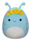 Squishmallows Natnat, Extraterestrul Albastru Pastelat cu Coroniță cu Flori, 40 cm