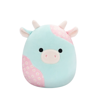 Squishmallows Yamaris, Vaca Florală Verde Mentă și Roz, 20 cm
