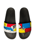 Papuci Veseli Benzi Desenate Colorate