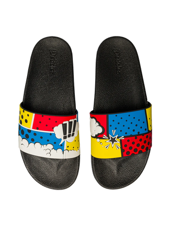 Papuci Veseli Benzi Desenate Colorate