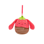 Squishmallows Clip-On Gunda, Iepurașul-Căpșună trecută prin Ciocolată, 9 cm