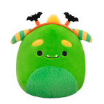 Squishmallows Callum Monstrulețul Verde cu Bentiță cu Liliac, 20 cm