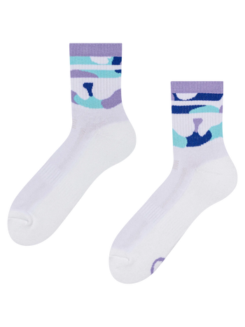 Șosete Vesele Funcționale Lungi Camuflaj Violet