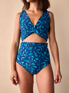 Sutien bikini MagicMix pentru femei Flori turcoaz
