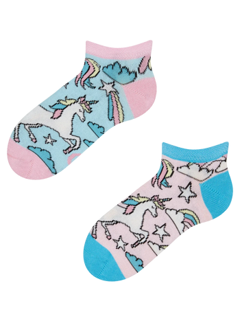 Șosete Vesele sub Gleznă pentru Copii Unicorn și Curcubeu