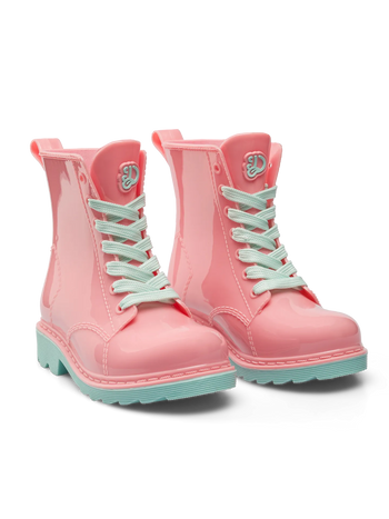 Cizme de Ploaie Vesele pentru Copii Roz Flamingo