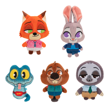 Set jucării de pluș Zootropolis – set de 5 bucăți, 8 cm