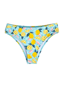 Bikini cu Talie Medie Lămâi de Vară