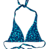 Bikini Veseli Partea Superioară Flori Turcoaz