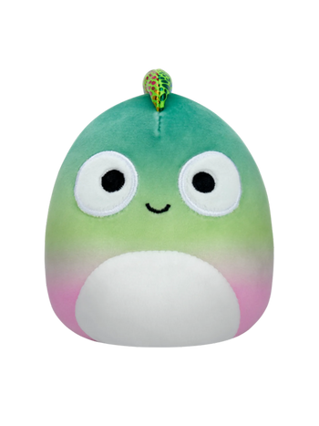 Squishmallows 2în1 Denton Cameleonul și Heather Libelula, 13 cm