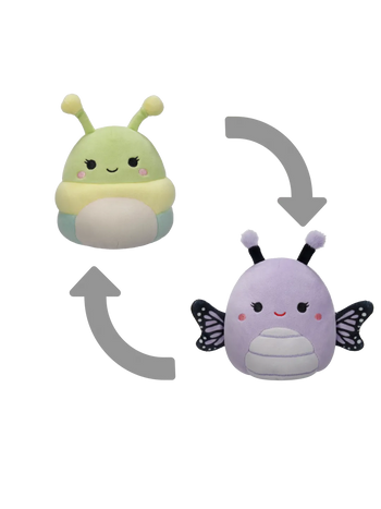 Squishmallows 2in1 omida Rutabaga/Fluturele Bibiana, 13 cm