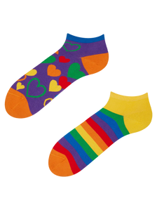 Șosete Vesele sub Gleznă Dragoste Multicoloră