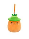 Squishmallows Clip-On Caroleena, Morcovul Portocaliu cu Pălărie, 9 cm