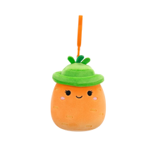Squishmallows Clip-On Caroleena, Morcovul Portocaliu cu Pălărie, 9 cm