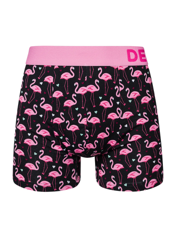 Boxeri Veseli Bărbați Flamingo și inimioare