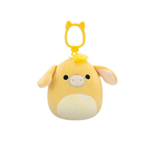 Squishmallows Clip-On Gavyn, Măgarul Galben, 9 cm