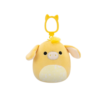 Squishmallows Clip-On Gavyn, Măgarul Galben, 9 cm