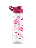 Sticlă Veselă pentru Apă Inimi și Păsări flamingo 700 ml