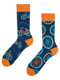 Șosete Vesele Bicicletă Portocalie