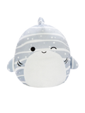 Jucărie de pluș Squishmallows Saschie Rechinul cu Burtica Strălucitoare, 30 cm