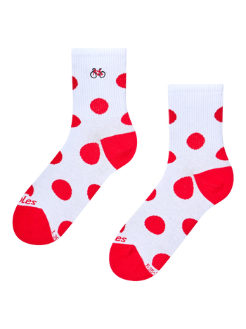 Șosete reiate lungime medie Polka Dot Cyclist