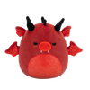Squishmallows Salami, Dragonul Roșu cu Ochi Furioși și Burtică Sclipicioasă, 20 cm