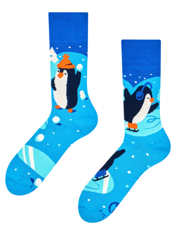 Șosete călduroase Pinguini patinând