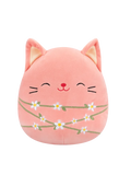 Squishmallows Wilka, Pisicuța Piersică cu Tije Florale, 20 cm