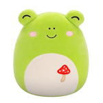 Squishmallows Wendy, Broscuța Verde cu Broderie cu Ciuperci, 20 cm