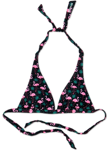 Bikini Veseli Partea Superioară Flamingo & Frunze