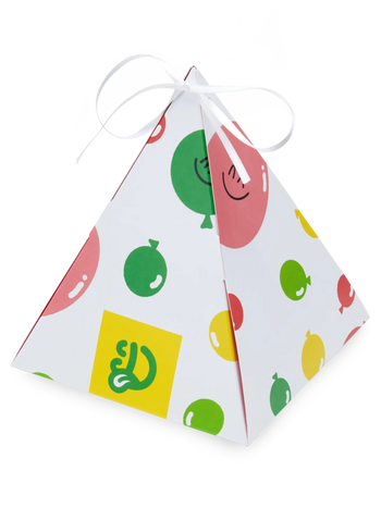 Cutie Piramidală de Cadou Baloane