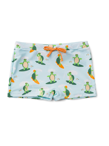 Șort Vesel de Baie Elastic pentru Copii Broasca Țestoasă Surfer
