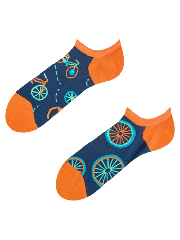 Șosete Vesele pentru Teniși Bicicletă Portocalie
