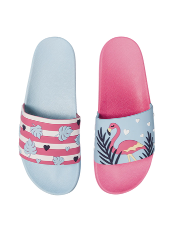 Papuci Veseli Dragoste pentru Flamingo