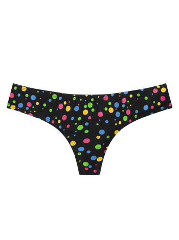 Chiloți Brazilian Damă Veseli Puncte Neon