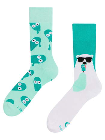 Șosete Călduroase Vesele Urs și Înghețată pe Băț