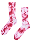 Șosete cu Striații Vișiniu cu Efect Tie-dye