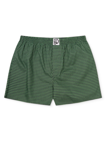 Boxeri Clasici Bărbați cu Imprimeu Verde Pastel