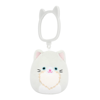 Squishmallows Breloc Zachariah, Pisica Angora, 9 cm