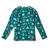 Tricou de Înot cu Protecție UV pentru Copii Skatepark Dino