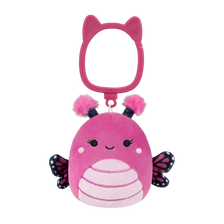 Breloc Squishmallows — Marcelina, fluturele monarh roz zmeură, 9 cm.
