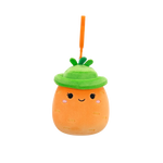 Squishmallows Clip-On Caroleena, Morcovul Portocaliu cu Pălărie, 9 cm