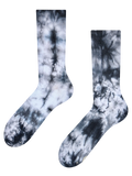 Șosete cu Striații Negru cu Efect Tie-dye